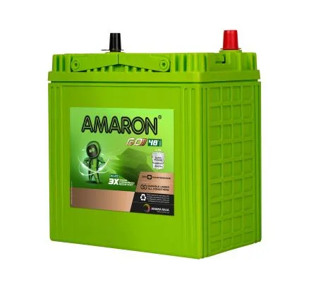 Amaron Go 34B20R battery — Side view