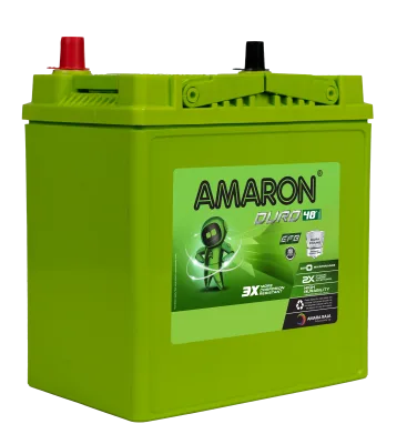 Amaron Duro EFB 60B20L battery — Top view