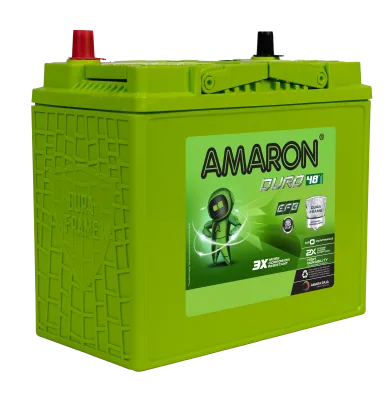 Amaron Duro EFB 80B24L battery — Top view