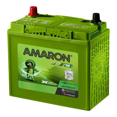 Amaron Go 50B24L battery — Side view