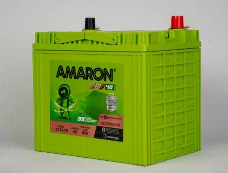 Amaron Go 85D23R battery — Top view