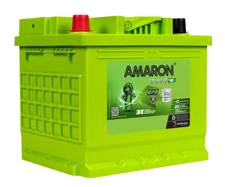 Amaron Duro EFB DIN47R battery — Top view