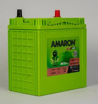 Amaron Go 38B20R battery — Side view