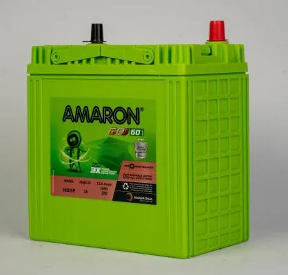 Amaron Go 38B20R battery — Top view