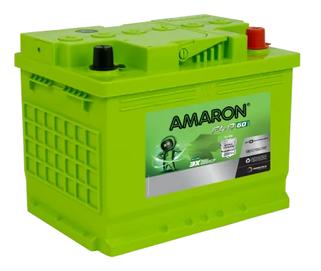 Amaron Flo DIN45 battery — Top view