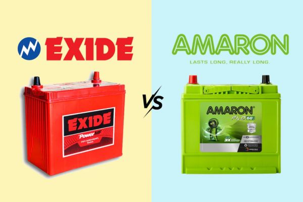 Amaron vs Exide car battery comparison Delhi